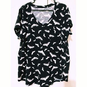 Torrid flying bats black classic fit pocket tee shirt
